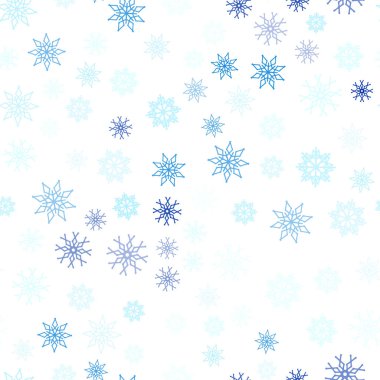 Koyu mavi güzel kar taneleri ile sorunsuz kapak vektör. Parlayan illüstrasyon kar Noel tarzı ile renkli. Desen tasarım pencere panjur, perdeler.