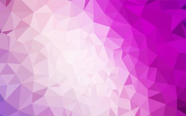 Işık mor, pembe vektör Çokgen arka plan. Üçgenler ile renkli resimde parlayan. İş tasarımınız için yeni stil.