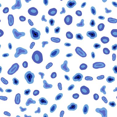 Hafif mavi vektör küreler ile seamless modeli. Modern Soyut illüstrasyon renkli su ile bırakır. Desen için modaya uygun Kumaş, duvar kağıtları.