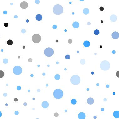 Hafif mavi vektör disklerle sorunsuz doku. Bulanık daireler doğa tarzı ile güzel renkli resimde. Desen tasarım pencere panjur, perdeler.