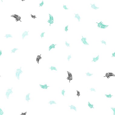 Işık yeşil vektör sorunsuz doodle desen yaprakları ile. Renkli resimde doodle tarzı yaprakları ile. Desen tasarım kumaş, duvar kağıtları.