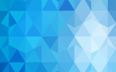 Üçgen düzen parlayan ışık mavi vektör. Gradyan ile zarif parlak poligonal illüstrasyon. İşiniz için yeni tasarım.