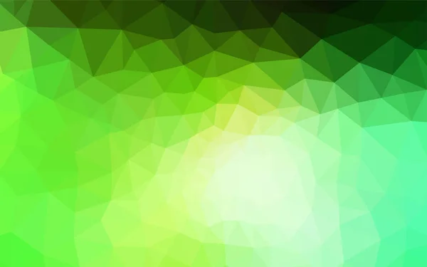 Hellgrüner Vektor Abstrakter Mosaikhintergrund Elegante Helle Polygonale Illustration Mit Farbverlauf — Stockvektor