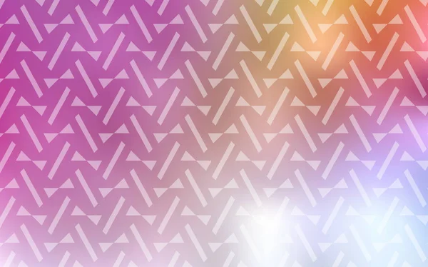Світло Рожеве Жовте Векторне Компонування Лініями Трикутниками Ілюстрація Набором Різнокольорових — стоковий вектор