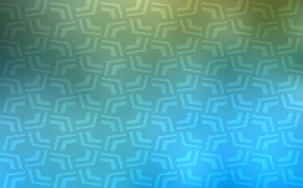 Azul Claro Fondo Vectorial Verde Con Círculos Curvos Una Vaga — Vector de stock