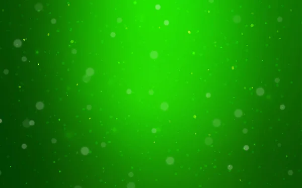 Diseño Vectorial Verde Claro Con Copos Nieve Brillantes Ilustración Abstracta — Vector de stock