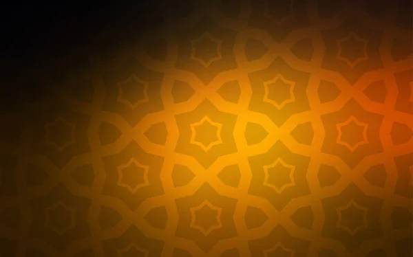 Couvercle Vectoriel Orange Foncé Avec Petites Grandes Étoiles Étoiles Sur — Image vectorielle