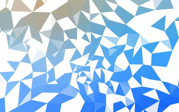 Hellblauer Vektor Polygon Abstrakter Hintergrund Glänzende Polygonale Illustration Die Aus — Stockvektor