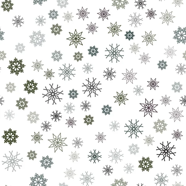 Kolor Niebieski Zielony Wektor Bezszwowe Tło Boże Narodzenie Śniegu Brokat — Wektor stockowy