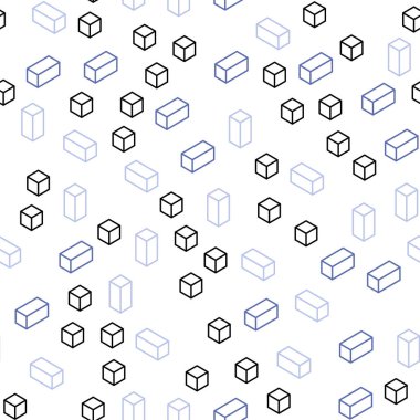 Açık mavi, yeşil vektör kesintisiz, izometrik doku dikdörtgen tarzı. Dikdörtgenler ile soyut tarzda dekoratif tasarım. Tasarım için duvar kağıdı, kumaş üreticileri.