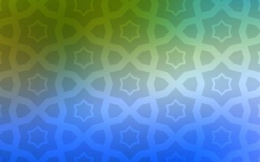 Açık mavi, parlak yıldız düzeniyle vektör yeşil. Yıldız ile renkli illüstrasyon parlayan. Akıllı tasarım, iş reklam için.