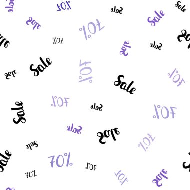 Açık mavi, kırmızı vektör simgeleri % 70 satış ile sorunsuz kapak. Yüzde renkli dizi basit tarzda imzalar. Reklamlar alışveriş sezon satış için şablon.