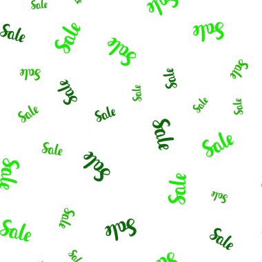 Işık yeşil vektör sorunsuz düzen indirim kelimelerle. Yüzde renkli dizi basit tarzda imzalar. İşletme reklamları, reklam için tasarım.