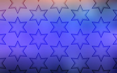 Güzel yıldız ile hafif mor vektör doku. Yıldız ile renkli illüstrasyon parlayan. Hediye sarma deseni.