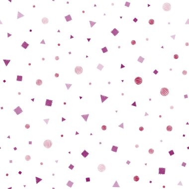 Pembe ışık, vektör sorunsuz zemin çizgiler, daireler, rhombus ile sarı. Daireler, çizgiler, rhombus renkli gradyan ile. Desen tasarım pencere panjur, perdeler.