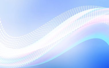 Noktalar, çizgiler ile ışık mavi vektör kapak. Soyut illüstrasyon renkli diskler ve üçgenler ile. Tasarım, iş reklam için.