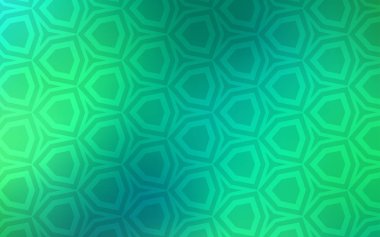 Renkli altıgenli açık yeşil vektör dokusu. Bulanık yüzeyde renkli altıgenlerin çizimi. Reklamınız için bir kalıp, kitapçıklar.