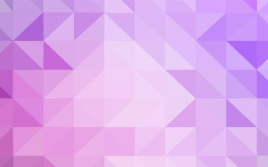 Hafif mor vektör soyut poligonal şablonu. Renkli resimde üçgenler ile soyut tarzda. Web siteniz için köşeli tasarım.