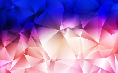 Açık mavi, kırmızı vektör arka plan üçgenler ile. İllüstrasyon renkli üçgenler dizi. Desen Web siteleri için kullanılabilir.