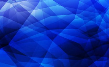 Koyu mavi vektör düşük poli düzeni. Poligonal illüstrasyon parlayan, hangi üçgen oluşur. İş tasarımınız için yeni stil.