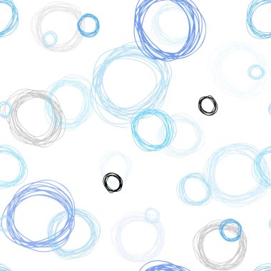 Hafif mavi vektör daireler ile sorunsuz şablonu. Kabarcıkları ile soyut tarzda bulanık dekoratif tasarım. Tasarım için duvar kağıdı, kumaş üreticileri.