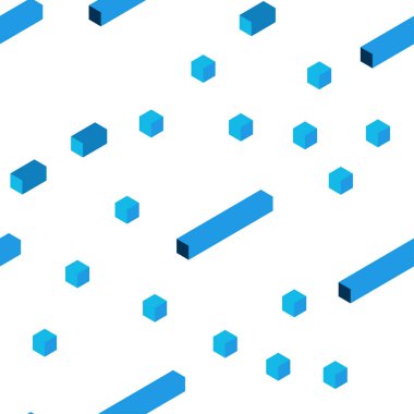 Koyu mavi dikdörtgenler ile kesintisiz, izometrik arka plan vektör. Dikdörtgenler ile soyut degrade illüstrasyon. Tasarım için duvar kağıdı, kumaş üreticileri.