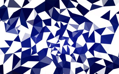 Koyu mavi vektör degrade üçgenler şablonu. Poligonal illüstrasyon parlayan, hangi üçgen oluşur. Desen için bir marka kitabın zemin.