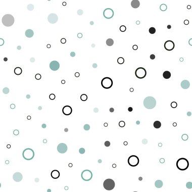 Açık mavi, vektör küreler ile seamless modeli yeşil. Modern Soyut illüstrasyon renkli su ile bırakır. Tekstil, kumaş, duvar kağıtları için tasarım.