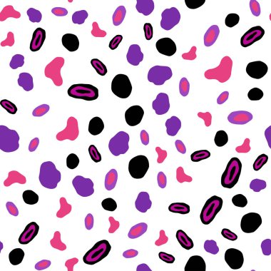 Mor ışık, vektör sorunsuz düzen daire şekillerle pembe. Modern Soyut illüstrasyon renkli su ile bırakır. Desen tasarım pencere panjur, perdeler.