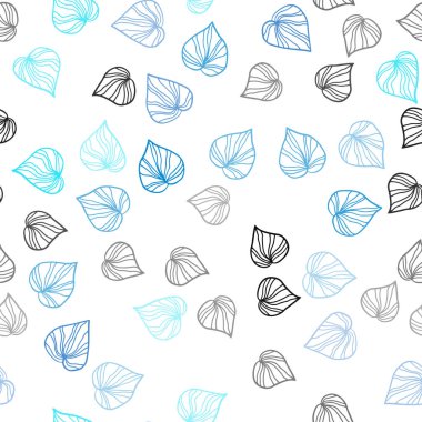 Pembe ışık, vektör sorunsuz zarif şablon yaprakları ile mavi. bulanık arka plan gradyan ile yapraklarda. Desen tasarım kumaş, duvar kağıtları.