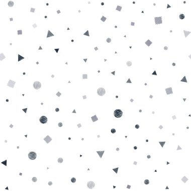 Açık mavi, kırmızı daireler ile poligonal tarzı ile sorunsuz kapak vektör. Glitter soyut illüstrasyon küre, kareler, satırları ile. Kartvizit, Web siteleri için şablon.