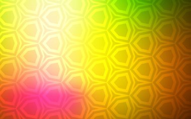 Pembe ışık, vektör zemin altıgenler ile sarı. Altıgen yanarak bahislerin doğru ile soyut tarzda dizayn. Marka kitap için yeni şablon.