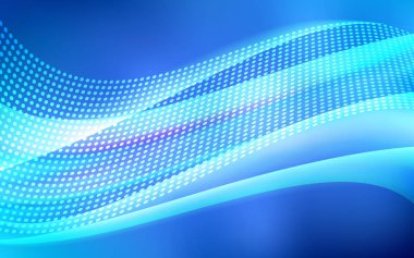 Hafif mavi vektör küreler, üçgenler desenle. Renkli resimde daire ve çizgili fütüristik tarzı. Desen tasarım pencere panjur, perdeler.