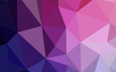 Koyu mor, pembe parlayan üçgen kapak vektör. Gradyan ile zarif parlak poligonal illüstrasyon. Web siteniz için köşeli tasarım.