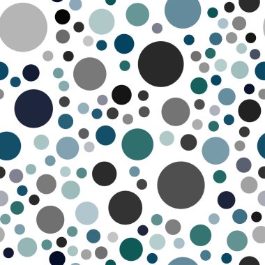 Koyu mavi, yeşil disklerle sorunsuz doku vektör. Renkli gradyan ile arka plan üzerinde bulanık kabarcıklar. Güzel tasarım, iş reklam için.