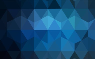 Koyu mavi vektör degrade üçgenler doku. Renkli resimde gradyan ile poligonal tarzı. Tamamen yeni bir tasarım sizin broşürü.