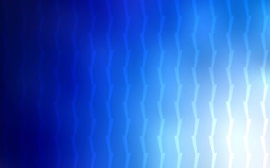 Keskin çizgileri olan açık mavi vektör deseni. Bulanık arkaplanda gradyanı olan çizgiler. Reklamlar, posterler, afişler için desen.