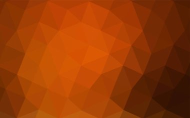 Koyu turuncu vektör poligonal şablonu. Parlayan çizimde yeni bir stil renkli. İşiniz için yeni tasarım.