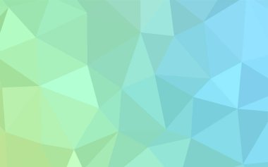 Açık mavi, vektör soyut Mozaik Desen yeşil. Üçgenler ile modern soyut resim. Afiş için tamamen yeni şablon.