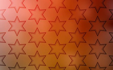 Noel yıldız ışık turuncu vektör desen. Bulanık arka plan gradyan ile üzerinde yıldız. Desen yeni yıl reklam, kitapçıklar için.