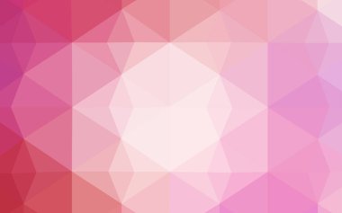Hafif pembe vektör Çokgen soyut düzeni. Üçgenler ile renkli soyut resimde. İş tasarımınız için üçgen desen.