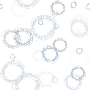 Hafif mavi vektör daire şekilleri ile sorunsuz düzeni. Bulanık daireler doğa tarzı ile güzel renkli resimde. Desen tasarım kumaş, duvar kağıtları.