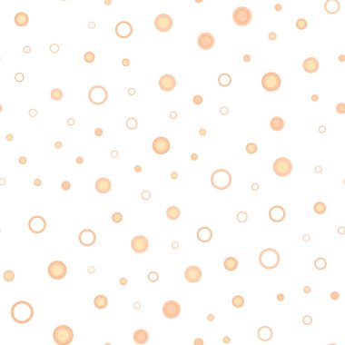 Işık turuncu vektör küreler ile seamless modeli. Soyut illüstrasyon renkli baloncuklar doğa tarzı ile. Desen tasarım kumaş, duvar kağıtları.