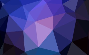 Koyu pembe, mavi parlayan üçgen düzen vektör. Gradyan ile poligonal soyut resim. İş tasarımınız için yeni stil.