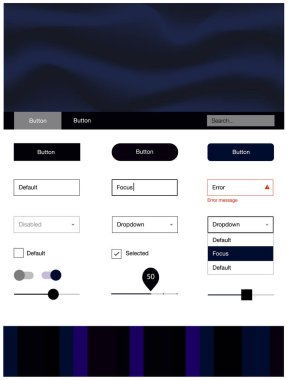 Koyu mavi, kırmızı stil rehberi eğik çizgilerle vektör. Glitter soyut resim bulanık kabarcık şekilleri ile... Bu örnek için sitesidir.
