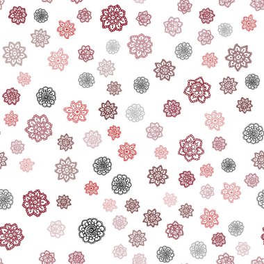 Koyu kırmızı renkli kar taneleri ile sorunsuz doku vektör. Dekoratif illüstrasyon kar soyut şablonundaki ile parlayan. Kartvizit, Web siteleri için şablon.