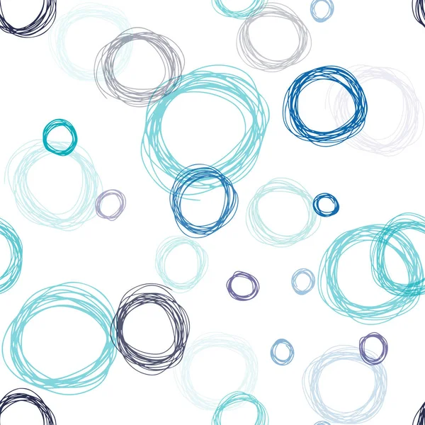 Light Blue Green Vector Seamless Layout Circle Shapes Blurred Decorative — Stock Vector