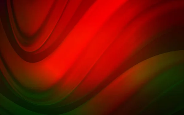 Verde Oscuro Fondo Vector Rojo Con Formas Lava Ilustración Geométrica — Vector de stock