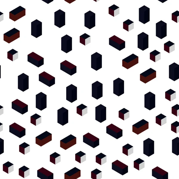 Dark Red Vector Seamless Isometric Backdrop Rhombus Abstract Gradient Illustration — Stock Vector
