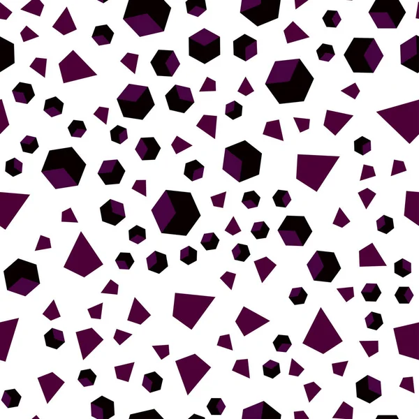 Tmavě Růžové Vektor Bezešvé Izometrické Textura Poly Styl Kostkami Ilustrace — Stockový vektor